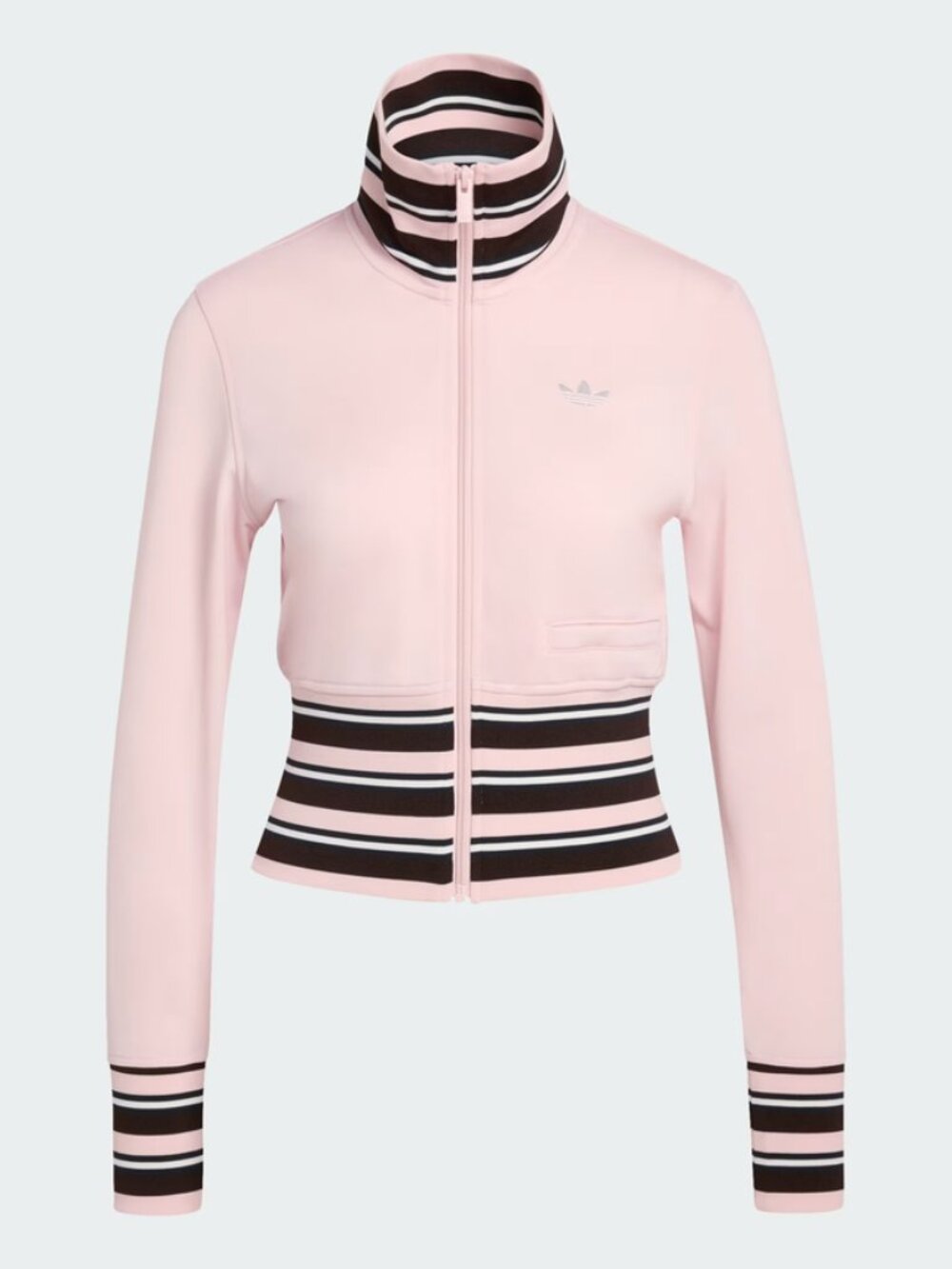 Adidas Adicolor Vintage track jacket Womens Size L Sandy Pink / Brown - Picture 3 of 6